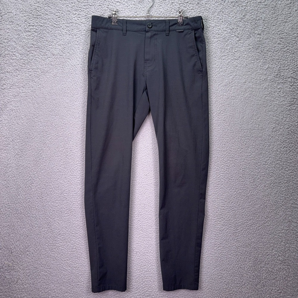 Travis Mathew Pants Mens 30 Black Stretch Chino Preppy Golf Office Business Dad